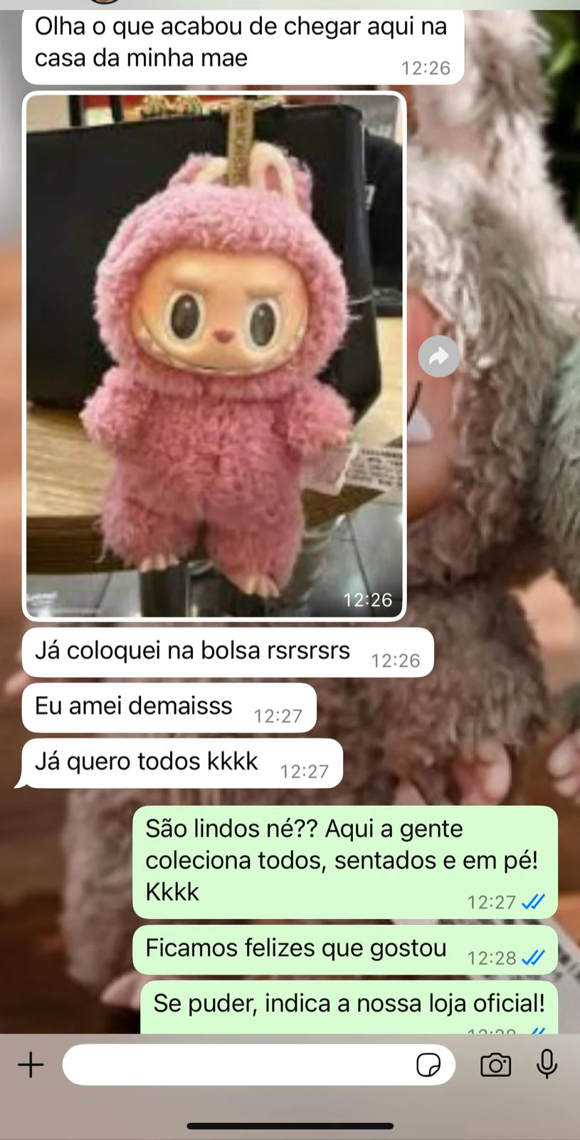 Descrição do Labubu Lacinhos Rosa